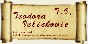 Teodora Veličković vizit kartica